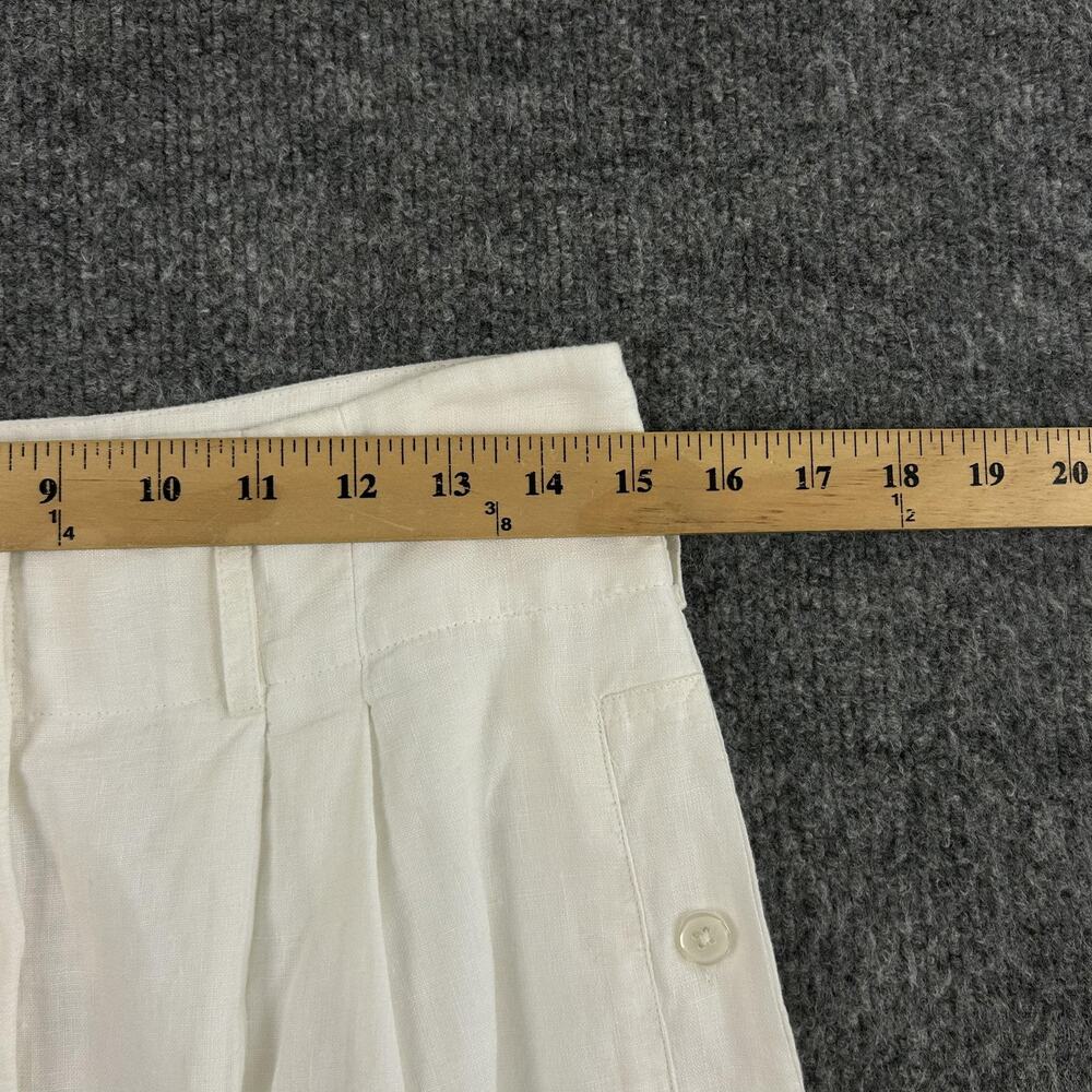 Brochu Walker Skirt Medium Teagan Button Front Linen Midi Summer Resort Preppy - Picture 11 of 12